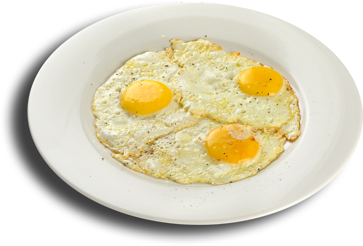 Perfectly Fried Eggson Plate PNG