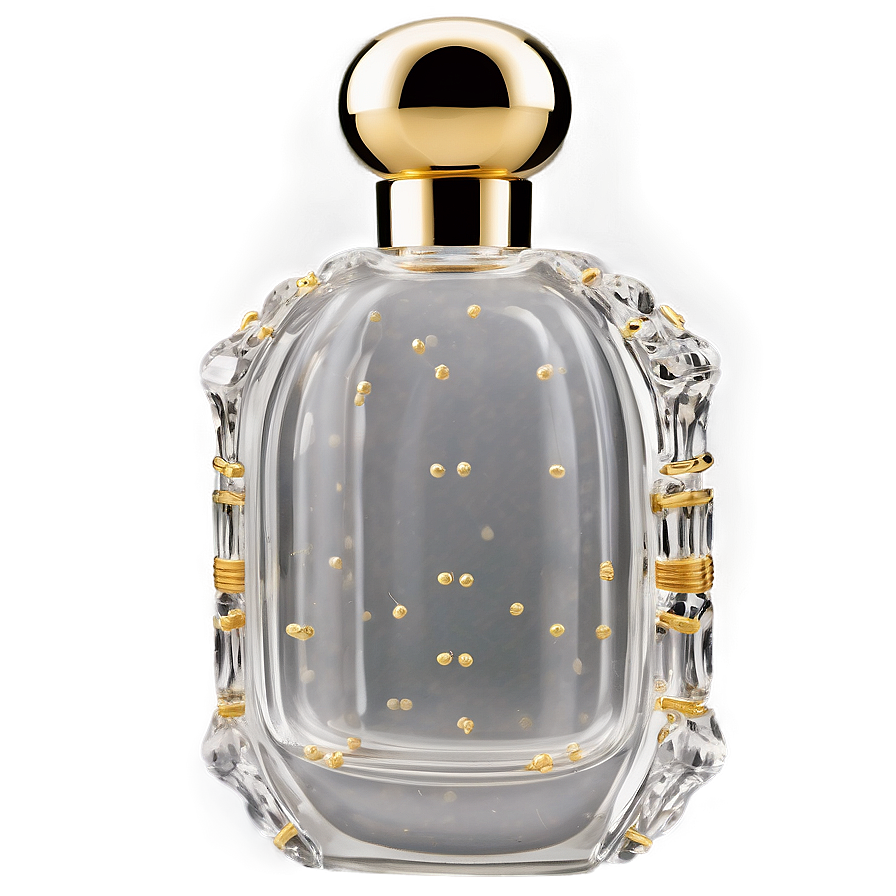 Perfume Bottle With Gold Accents Png 06212024 PNG