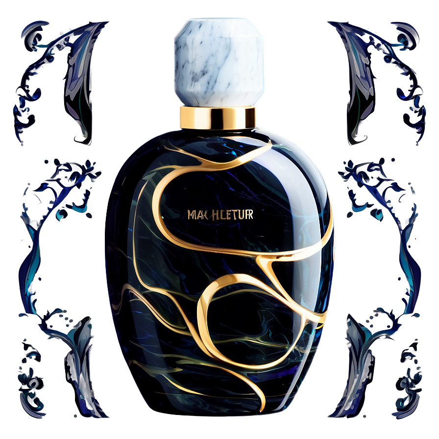 Perfume Bottle With Marble Effect Png Wgj98 PNG