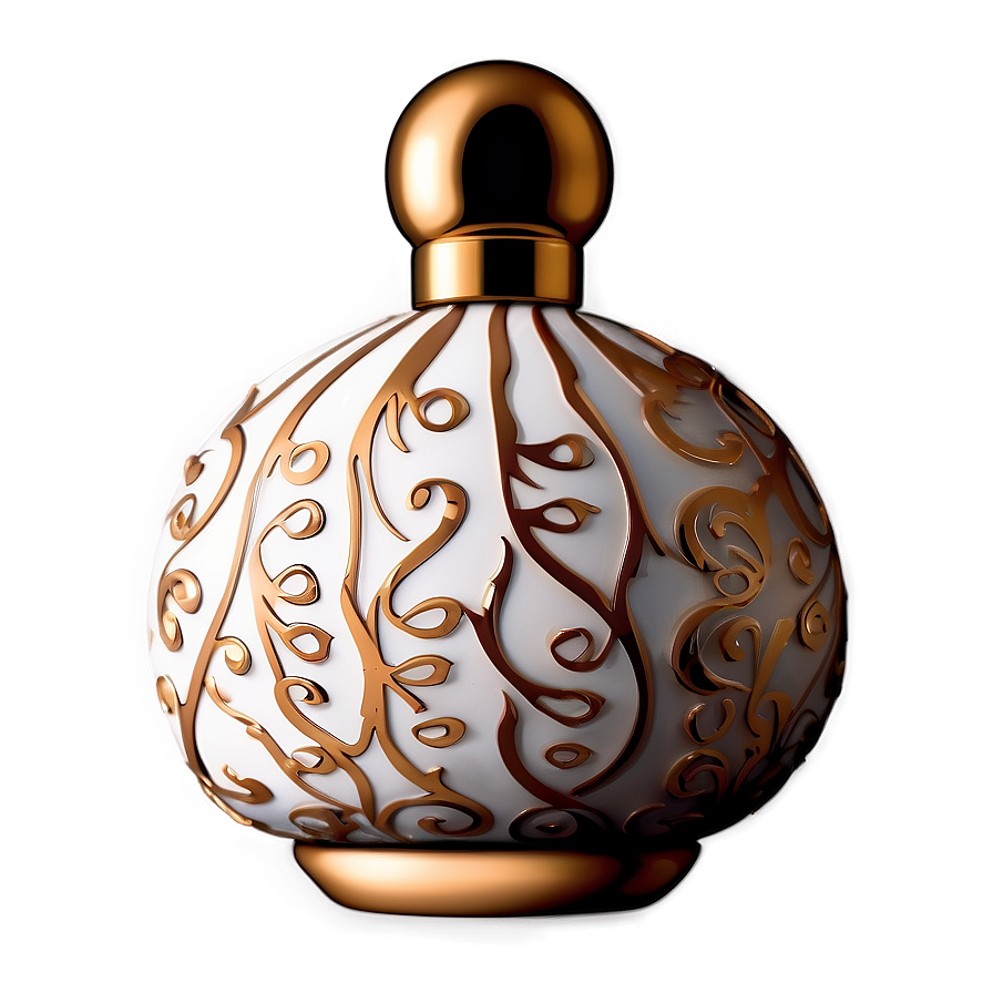 Perfume Bottle With Swirl Patterns Png Ayb PNG