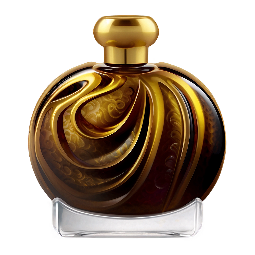 Perfume Bottle With Swirl Patterns Png Ecl29 PNG