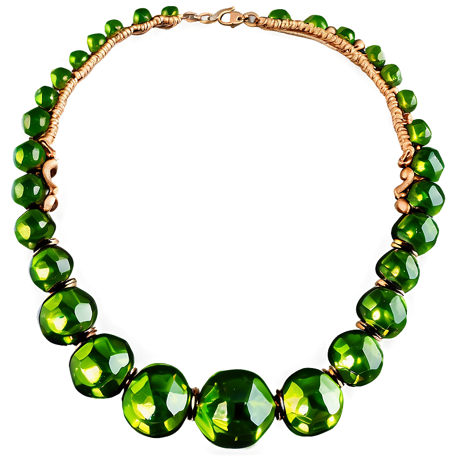 Peridot Bead Necklace Png 32 PNG