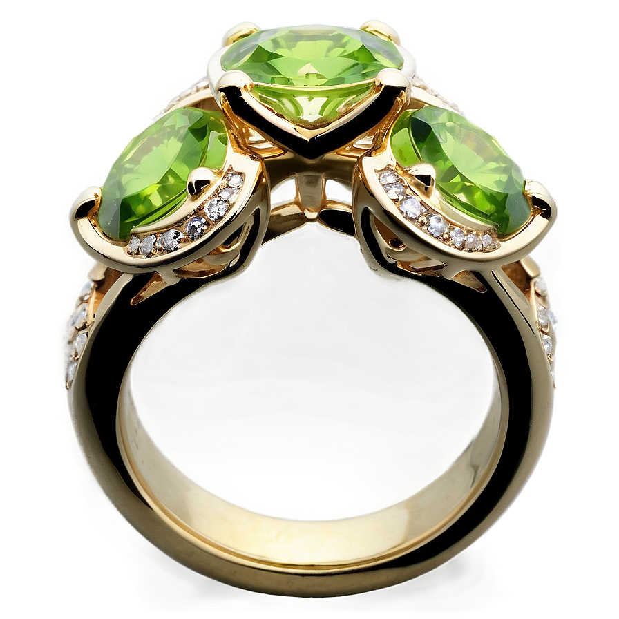 Peridot Engagement Ring Png 06242024 PNG