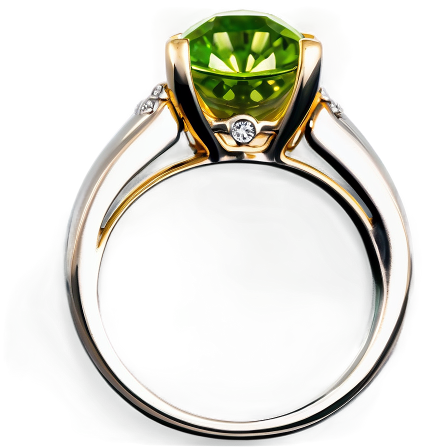 Peridot Engagement Ring Png Sce6 PNG