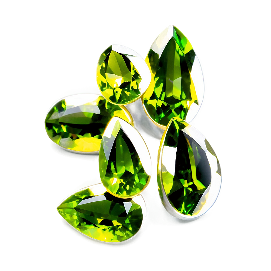 Peridot Gemstone Array Png 06242024 PNG