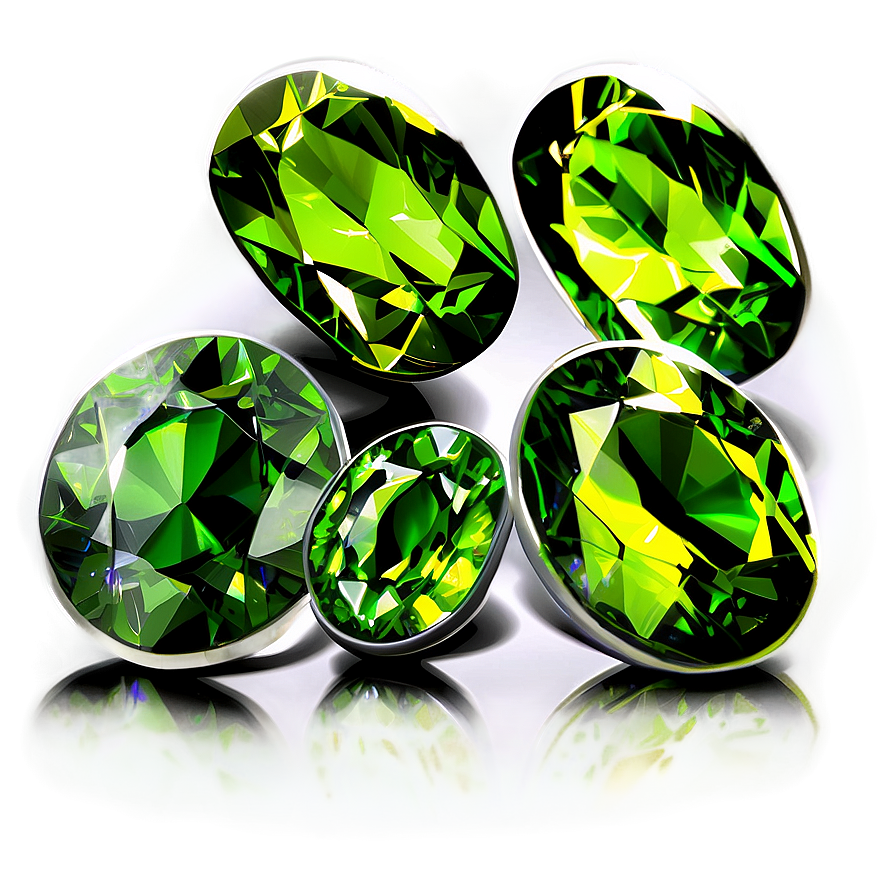 Peridot Gemstone Array Png Etu2 PNG