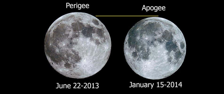 Perigee Moon illuminating the dark sky Wallpaper
