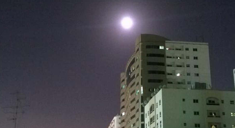 Stunning Full Moon Perigee in Night Sky Wallpaper