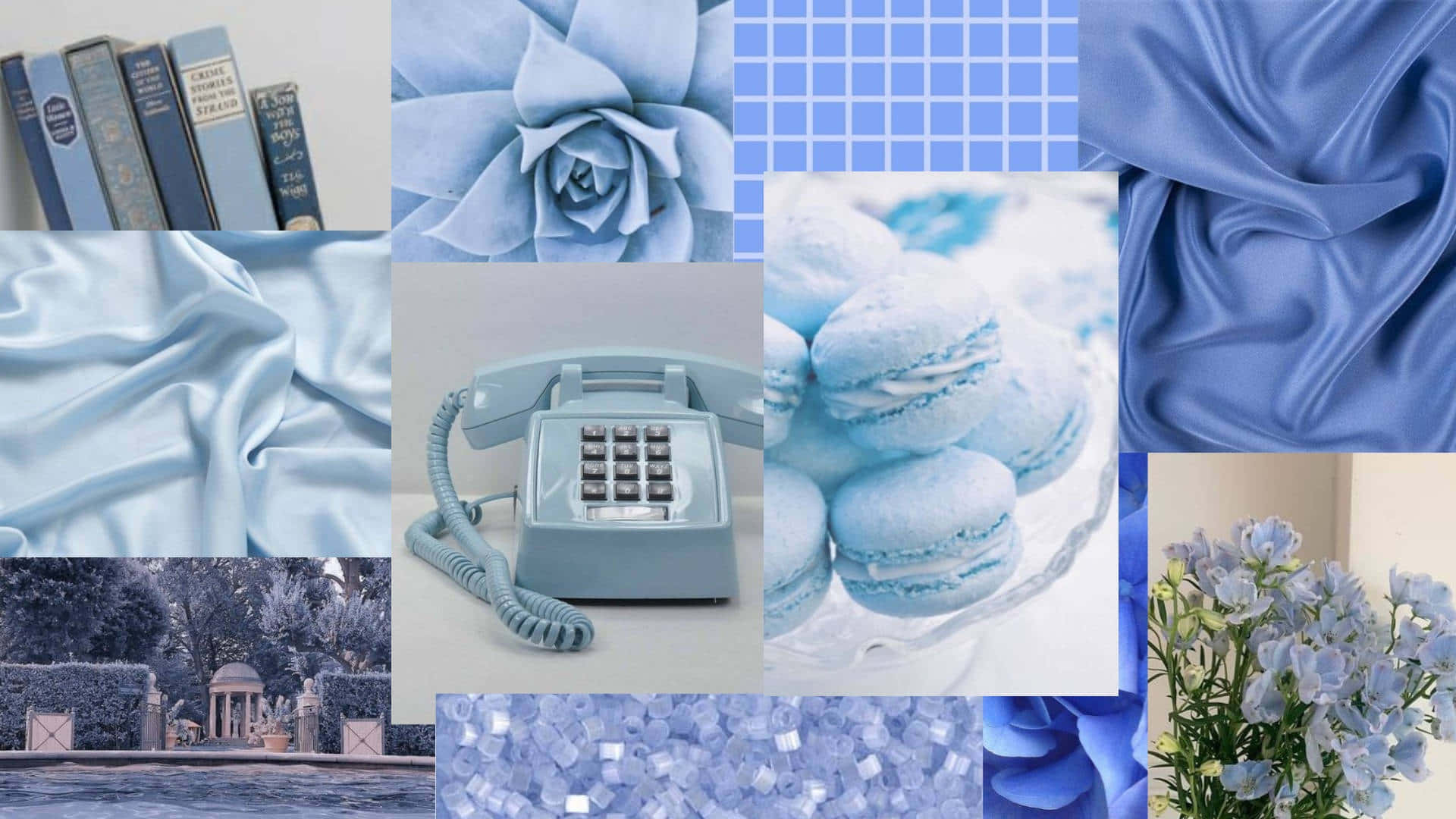 Periwinkle Aesthetic Collage Wallpaper
