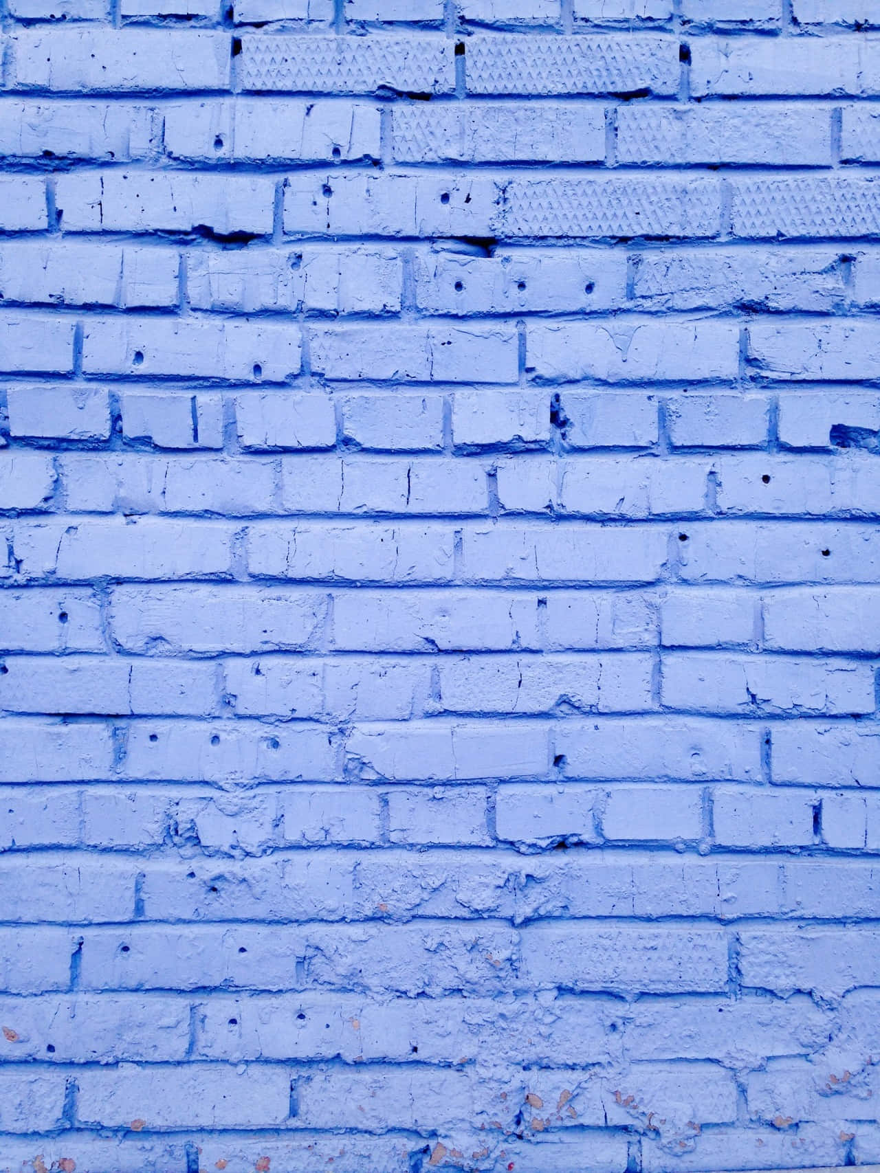 Periwinkle Blue Brick Wall Texture Wallpaper