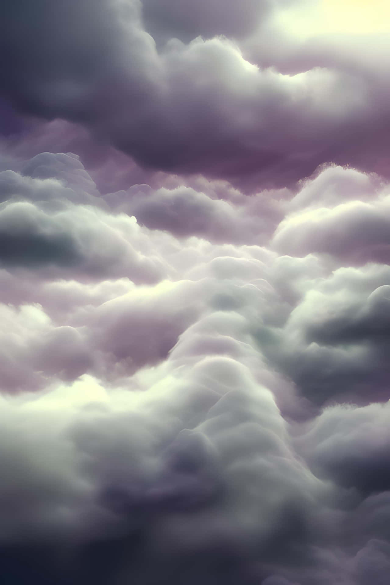 Periwinkle Dreams Cloudscape Wallpaper