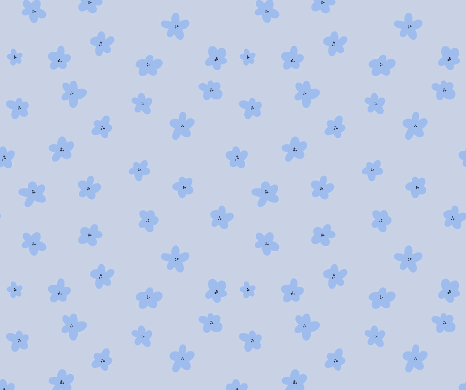 Periwinkle Floral Pattern Background Wallpaper