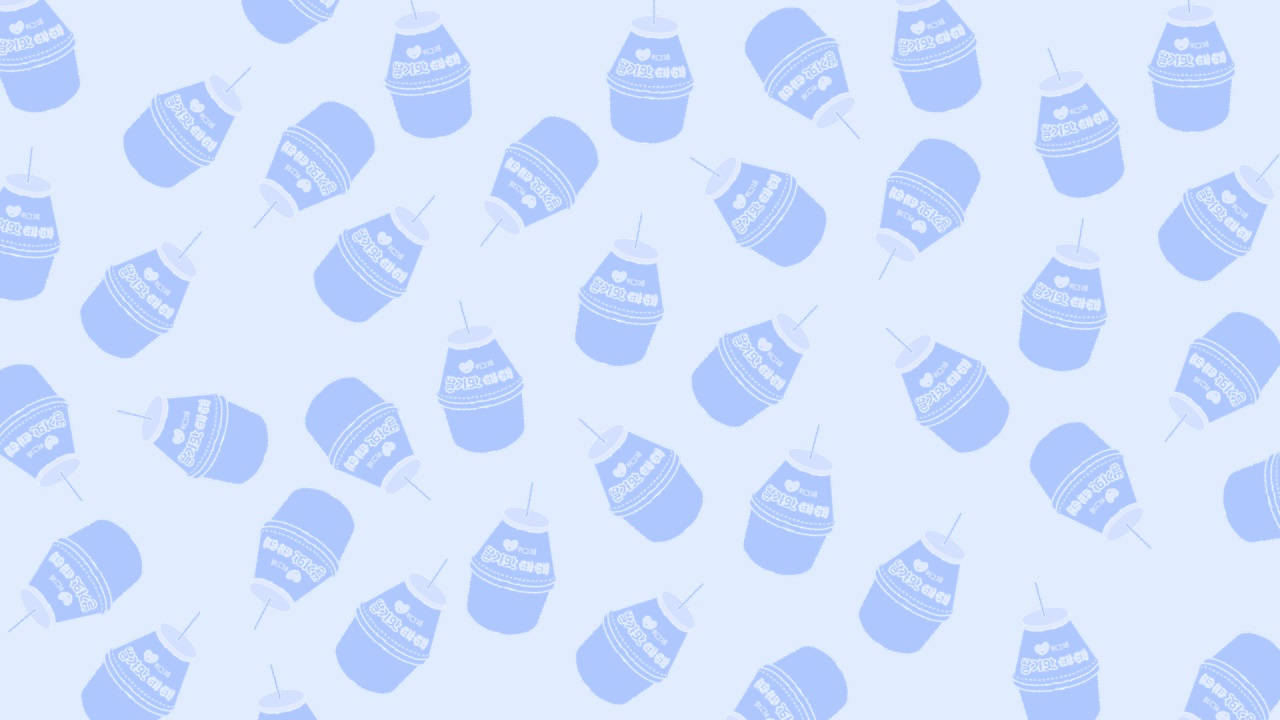 Periwinkle Milk Yogurt Pattern Wallpaper