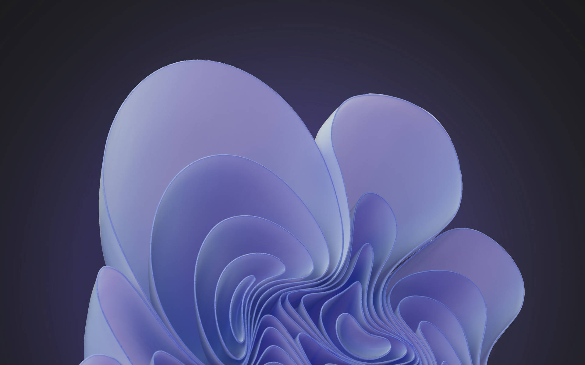 Waves Wallpaper 4K, Purple, Windows 11, Dark Mode