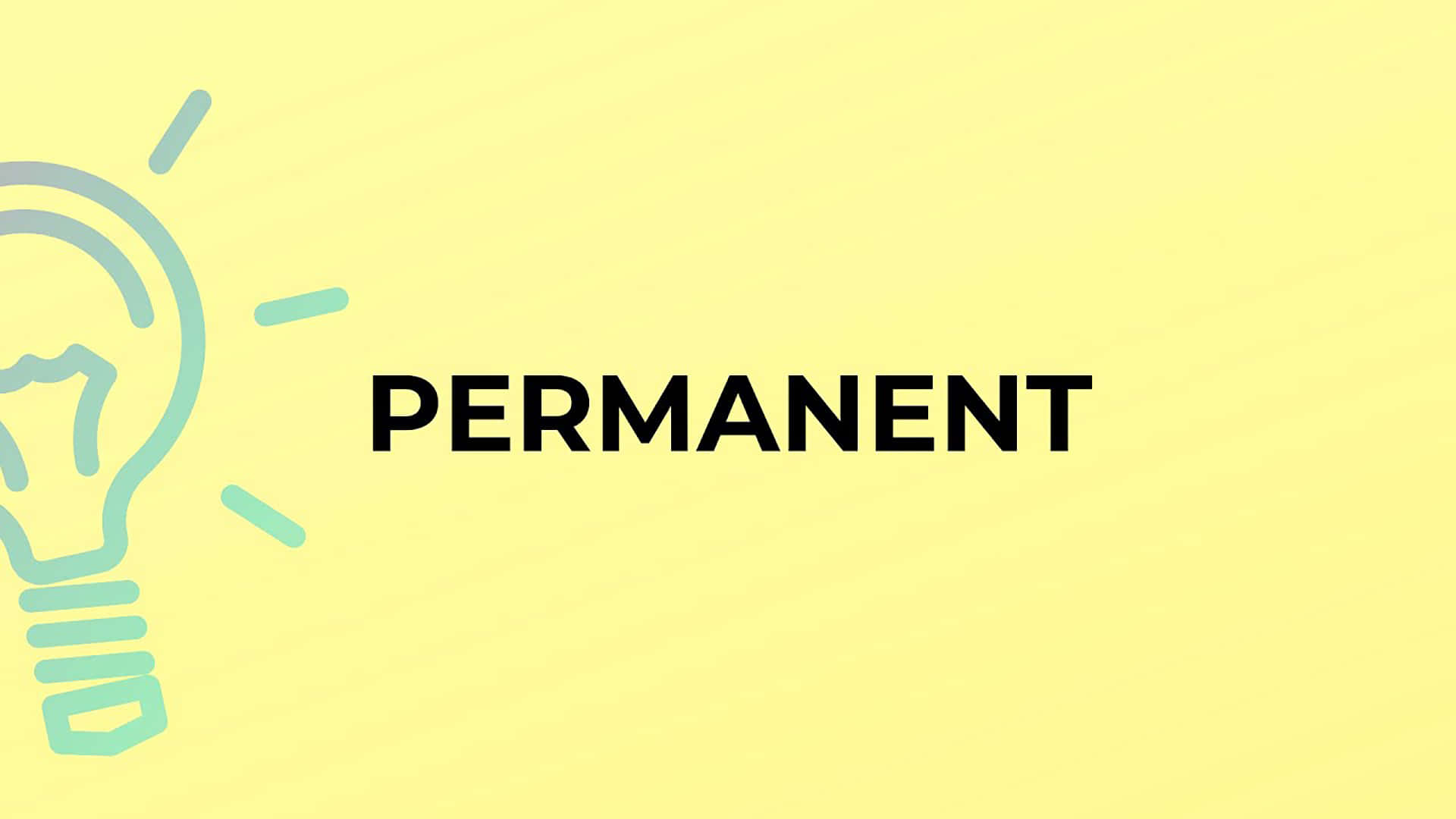 Permanent Word On Yellow Background Wallpaper