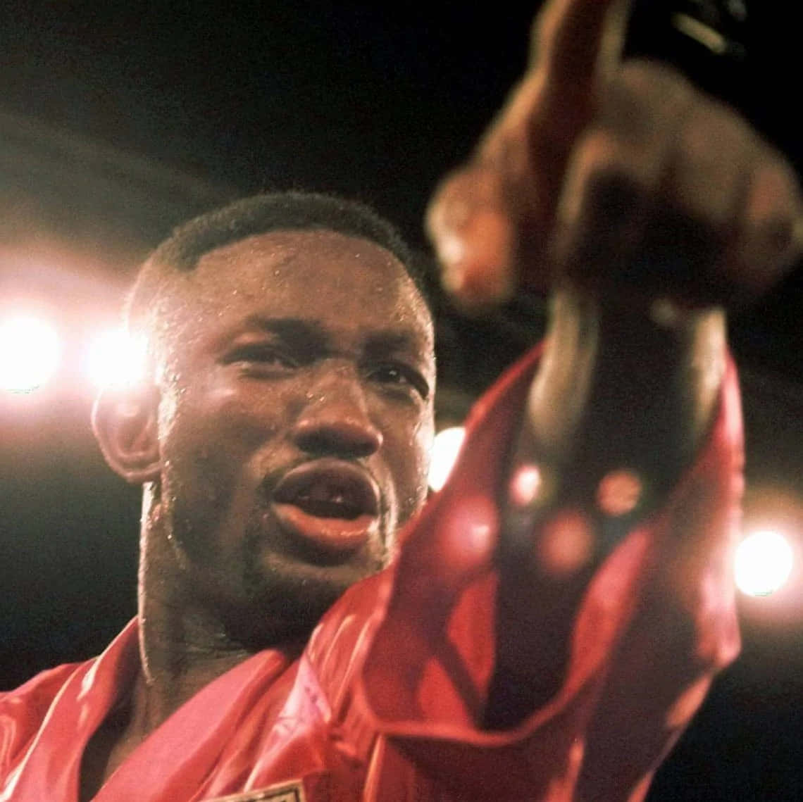 Pernell Whitaker Pointing At Crowd Wallpaper
