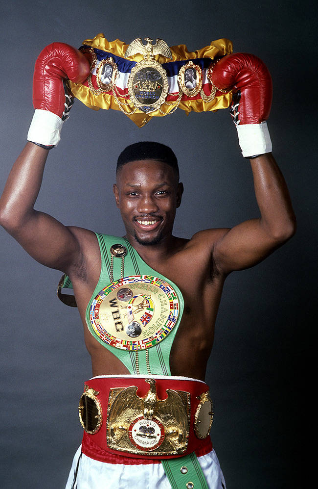 Pernell Whitaker With Three Belts Wallpaper