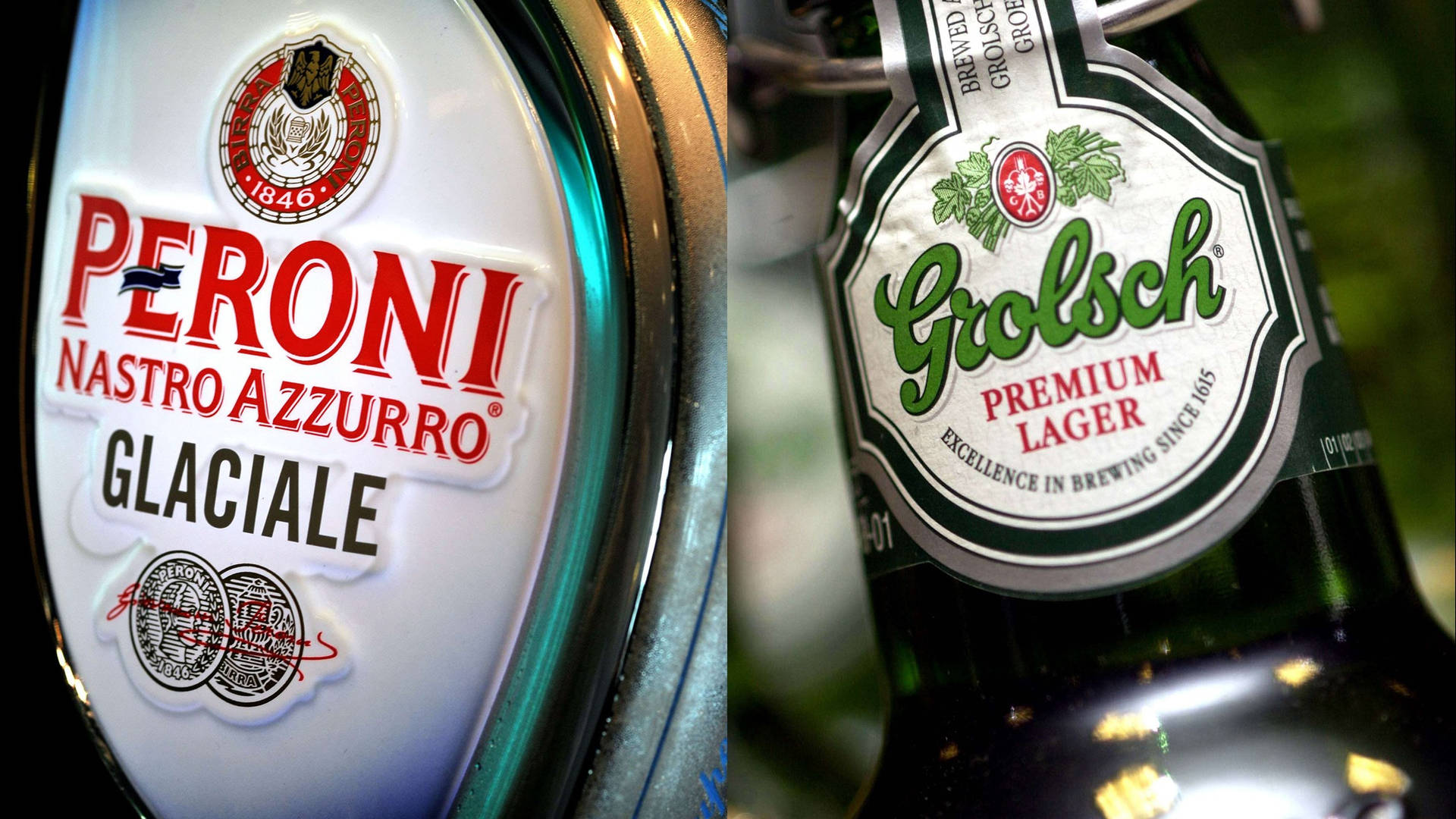 Peroni Beer And Grolsch Wallpaper