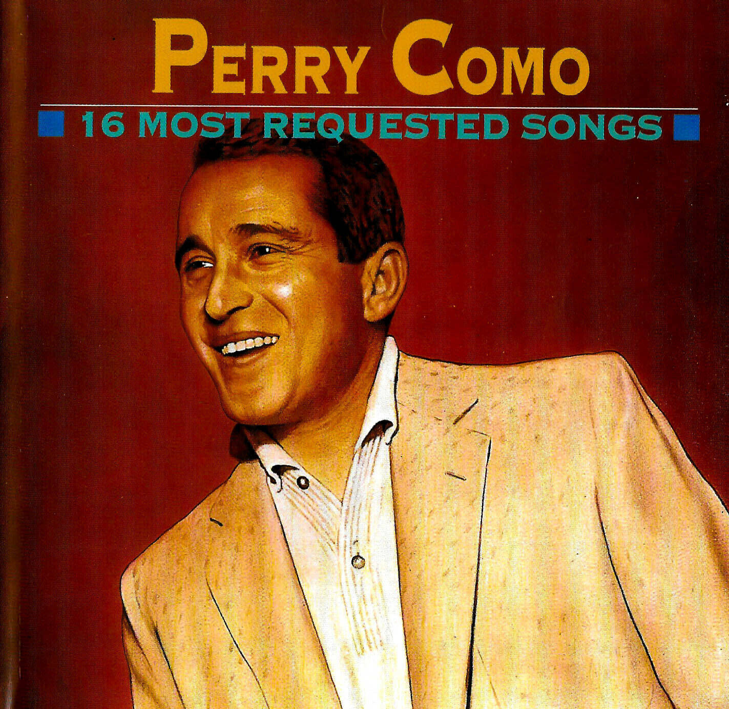Perry Como største hits årmane løber som baggrund på skrivebordet. Wallpaper