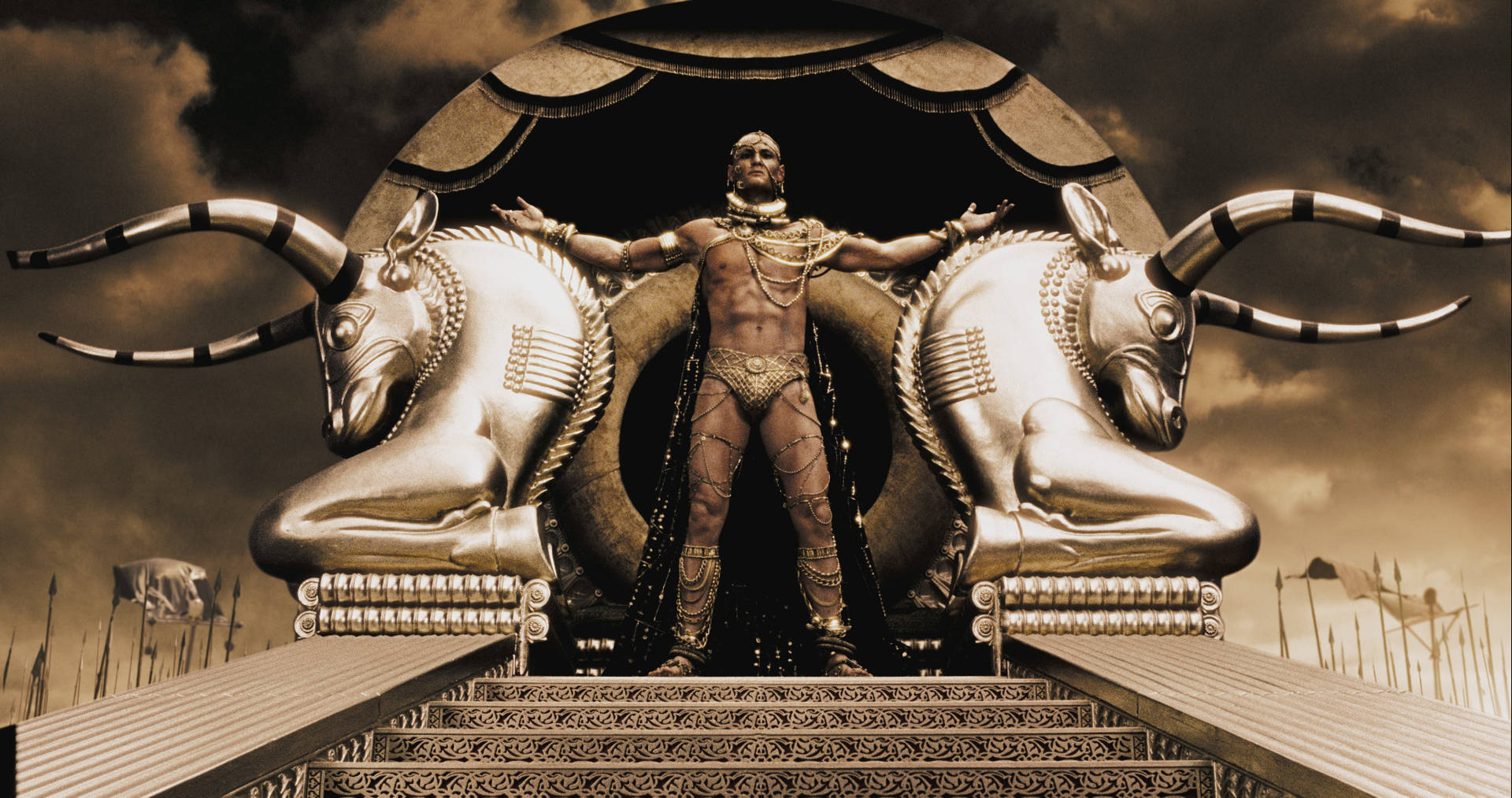 Caption: Rodrigo Santoro as King Xerxes in the Movie Wallpaper