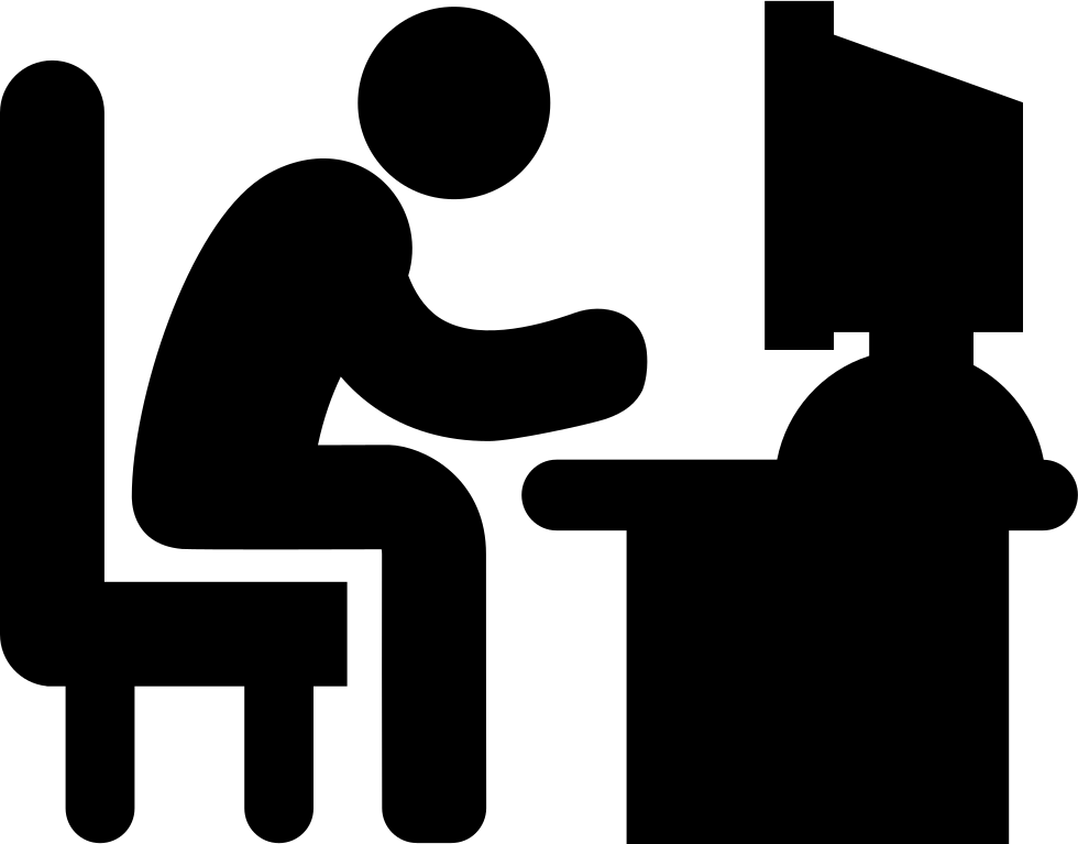Person At Computer Icon PNG