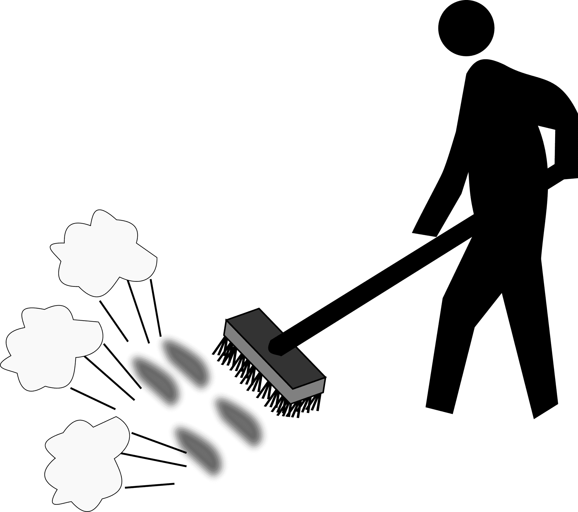 Person Cleaning Up Clipart PNG