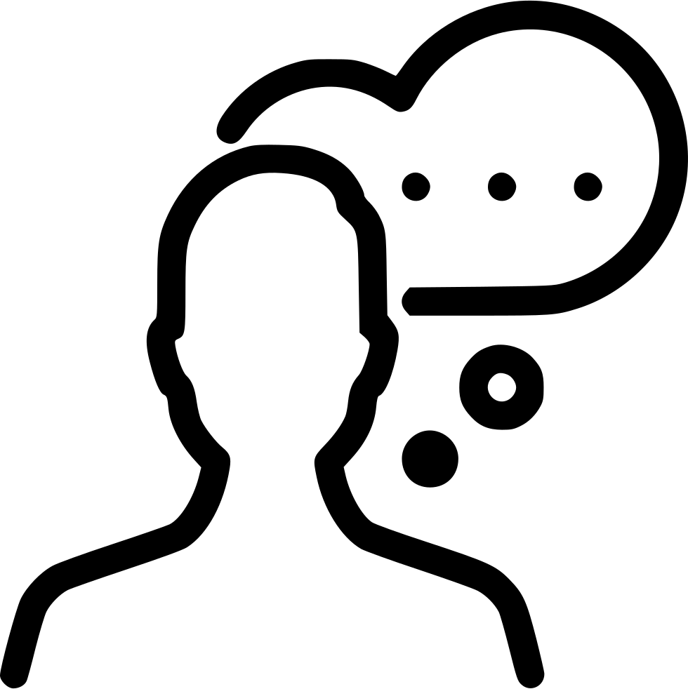 Person Dreaming Silhouette Icon PNG