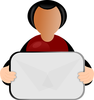 Person Holding Email Icon PNG