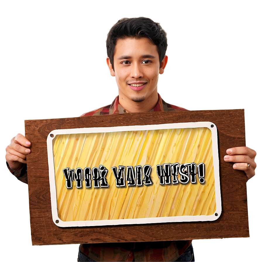 Person Holding Sign Png Qvr41 PNG