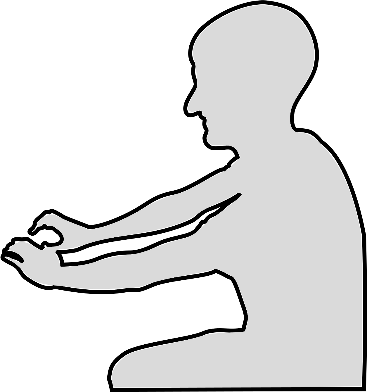 Person Icon Side View Silhouette PNG