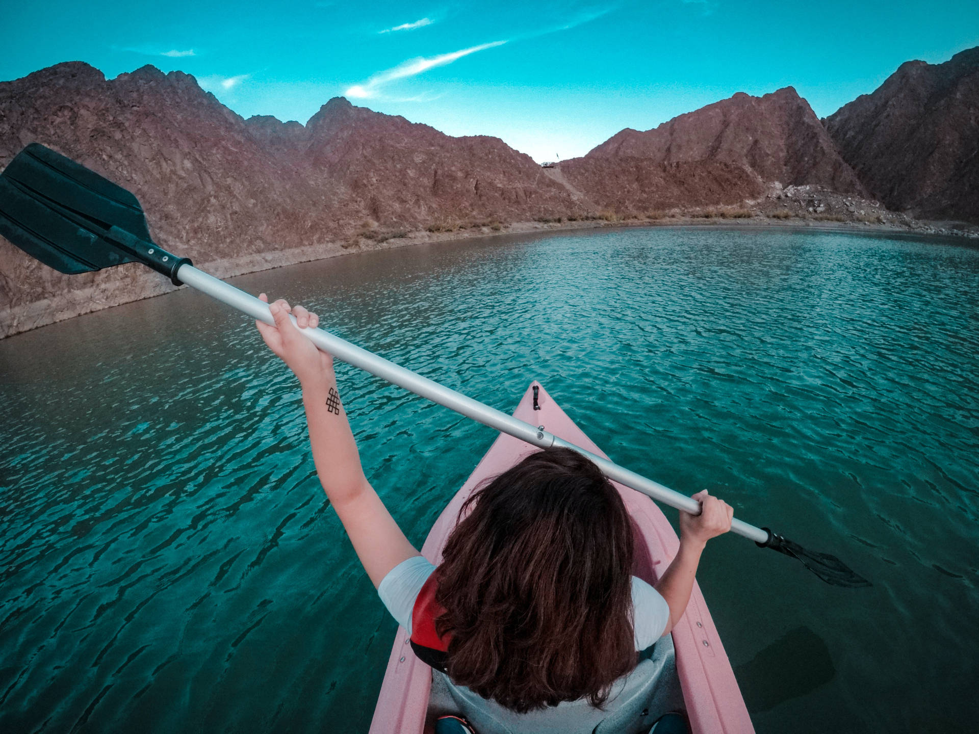 Person In A Kayak With A Gopro Background