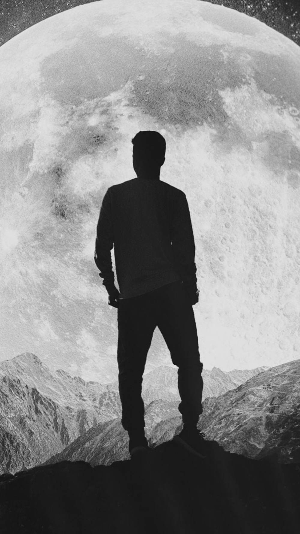 Person On Moon Wallpaper