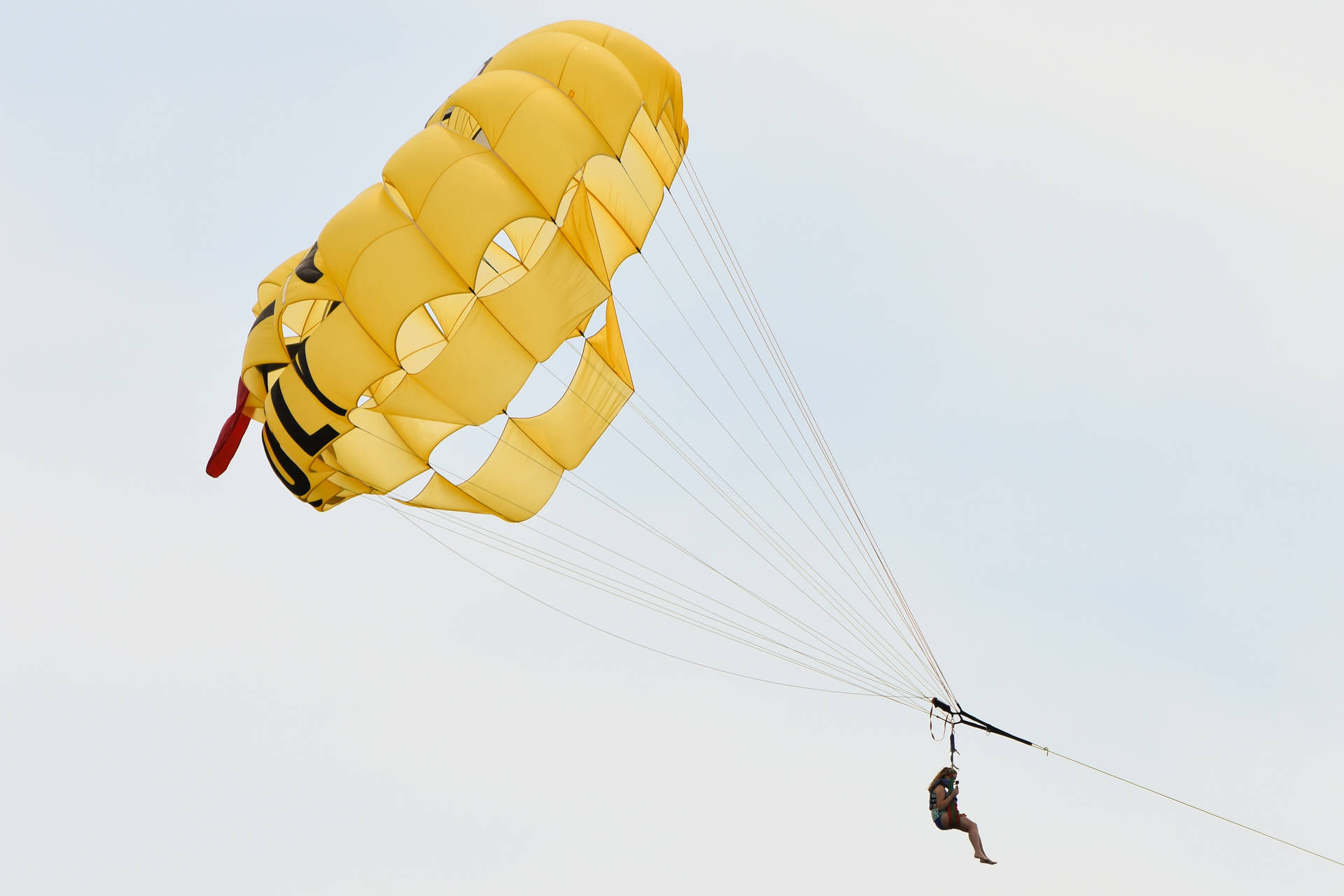 Person Parasailing In The Sky Picture