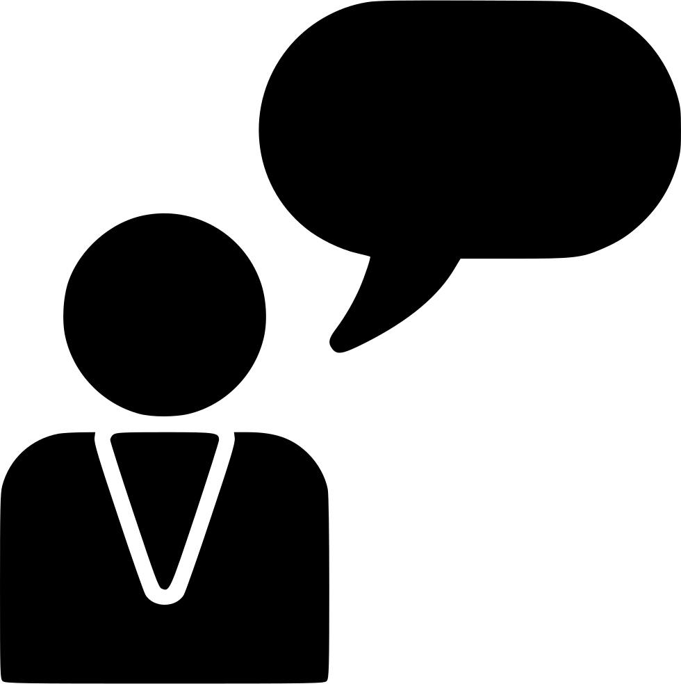 Person Speech Bubble Icon PNG