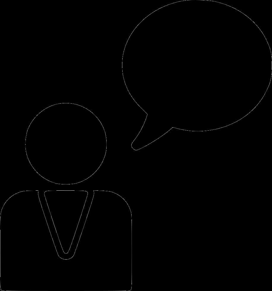 Person Speech Bubble Outline PNG