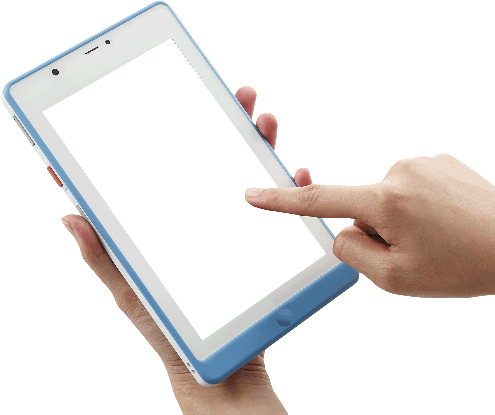 Person Using Tablet Transparent Background PNG