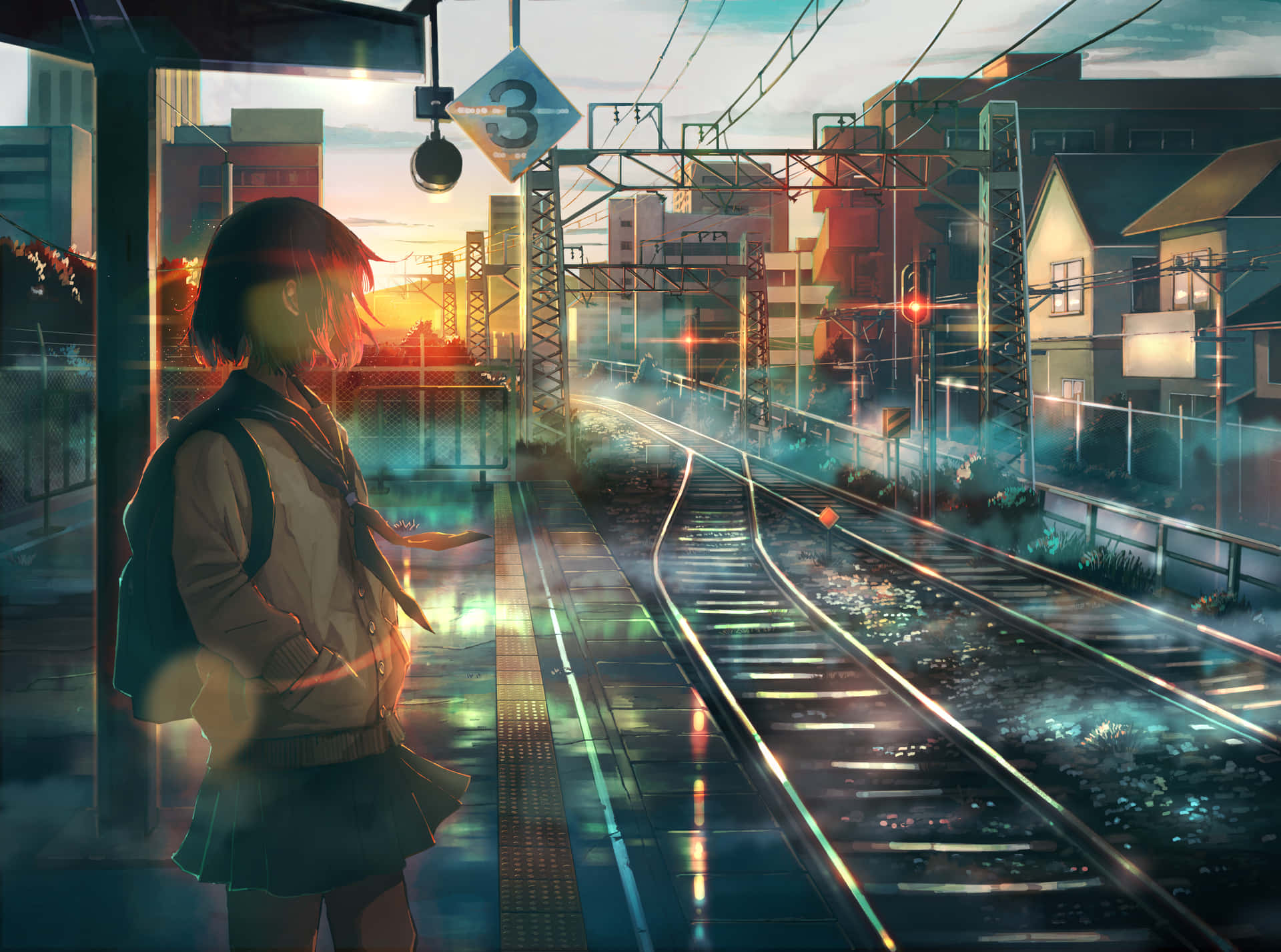 Person Waiting For A Train Wallpaper