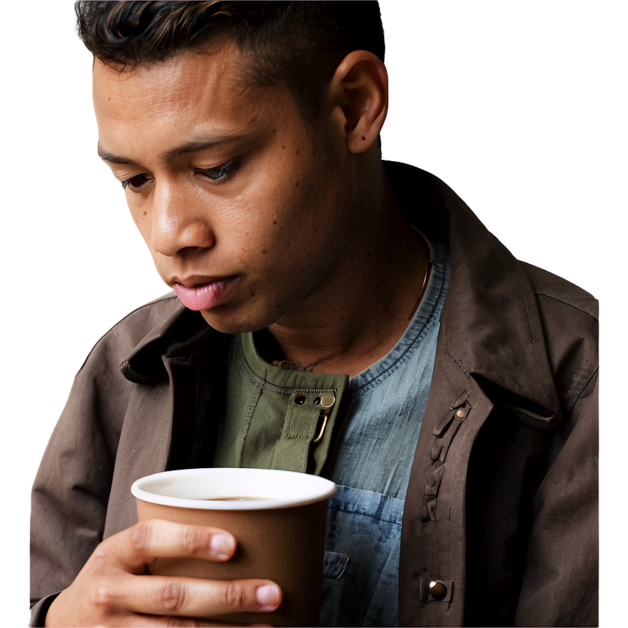 Person With Coffee Png 32 PNG