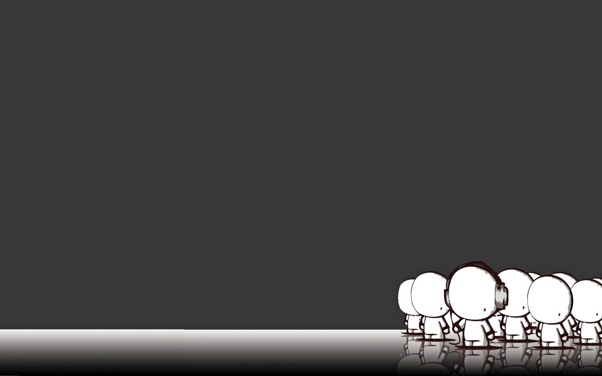 Person With Headphones Leads Group Wallpaper