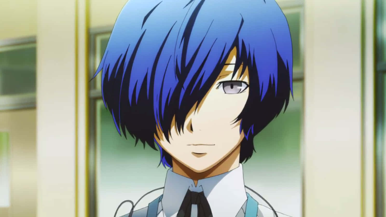 Persona3 Protagonist Mit Blauen Haaren Bild