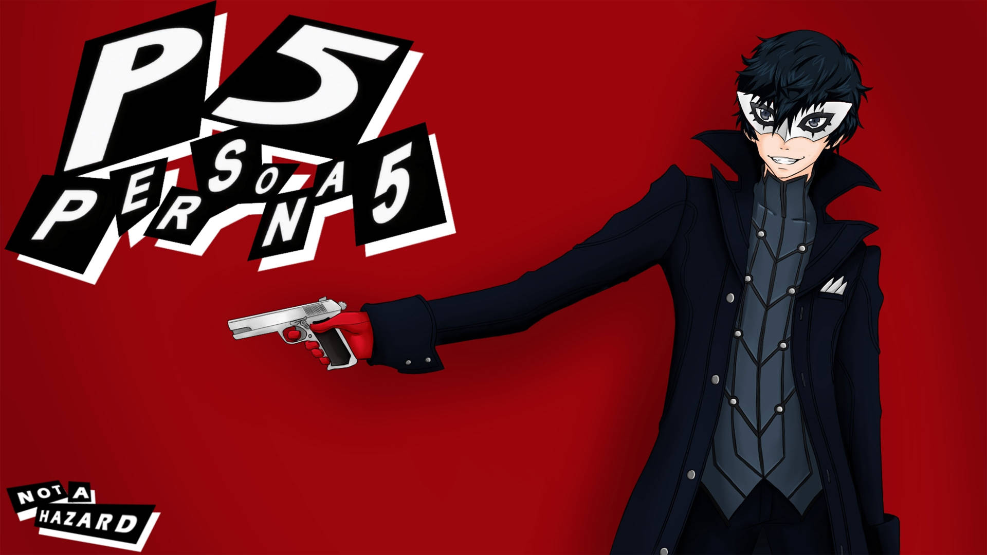 Persona5 4k Joker Pistol: Persona 5 (p5) Is A Popular Video Game That Features A Character Named Joker. This 4k Wallpaper Showcases Joker Holding A Pistol, Capturing The Intense And Exciting Atmosphere Of The Game. Fondo de pantalla