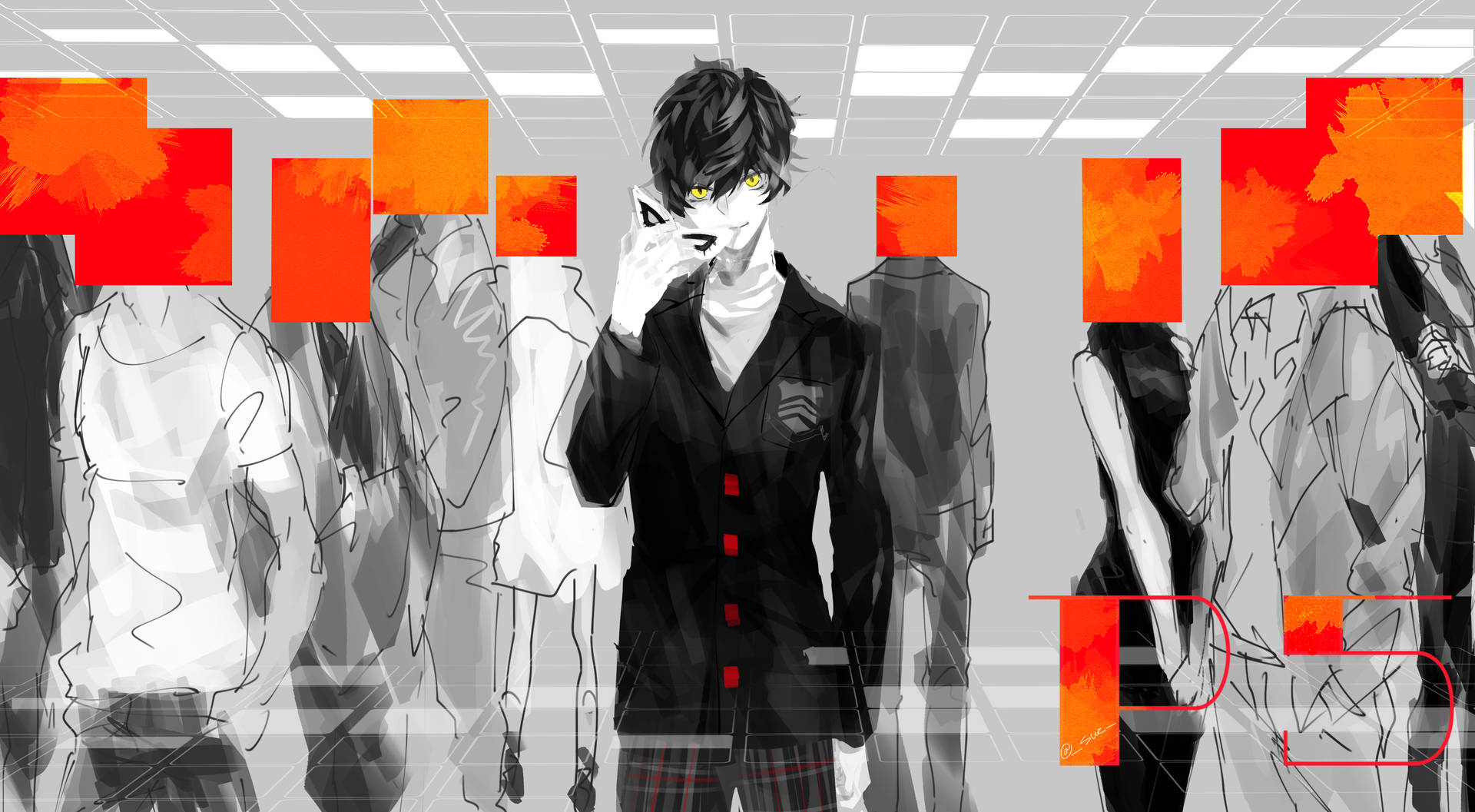 Persona 5 4K Hovedperson Wallpaper: Wallpaper