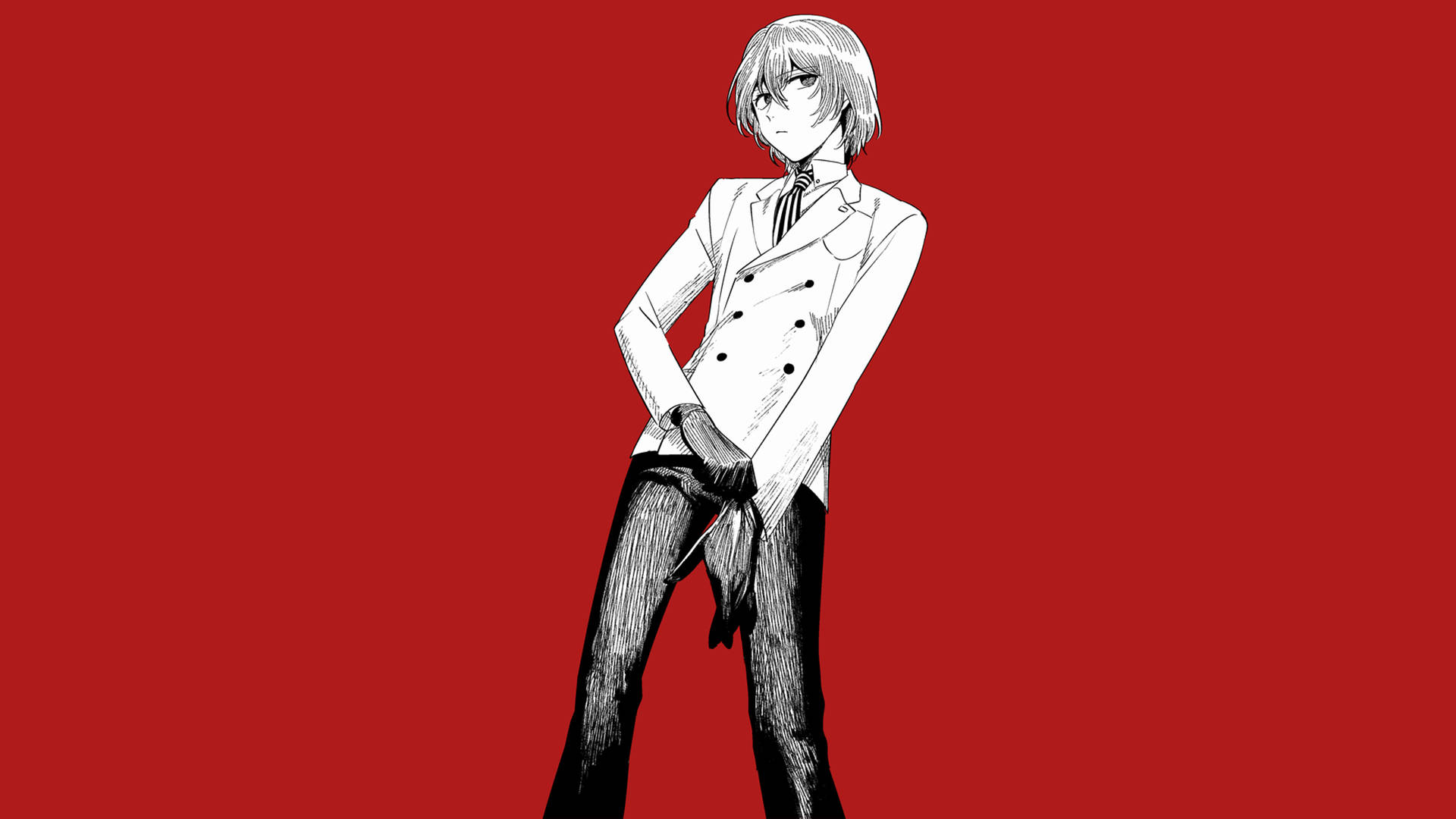 Persona5 4k Roter Hintergrund Wallpaper