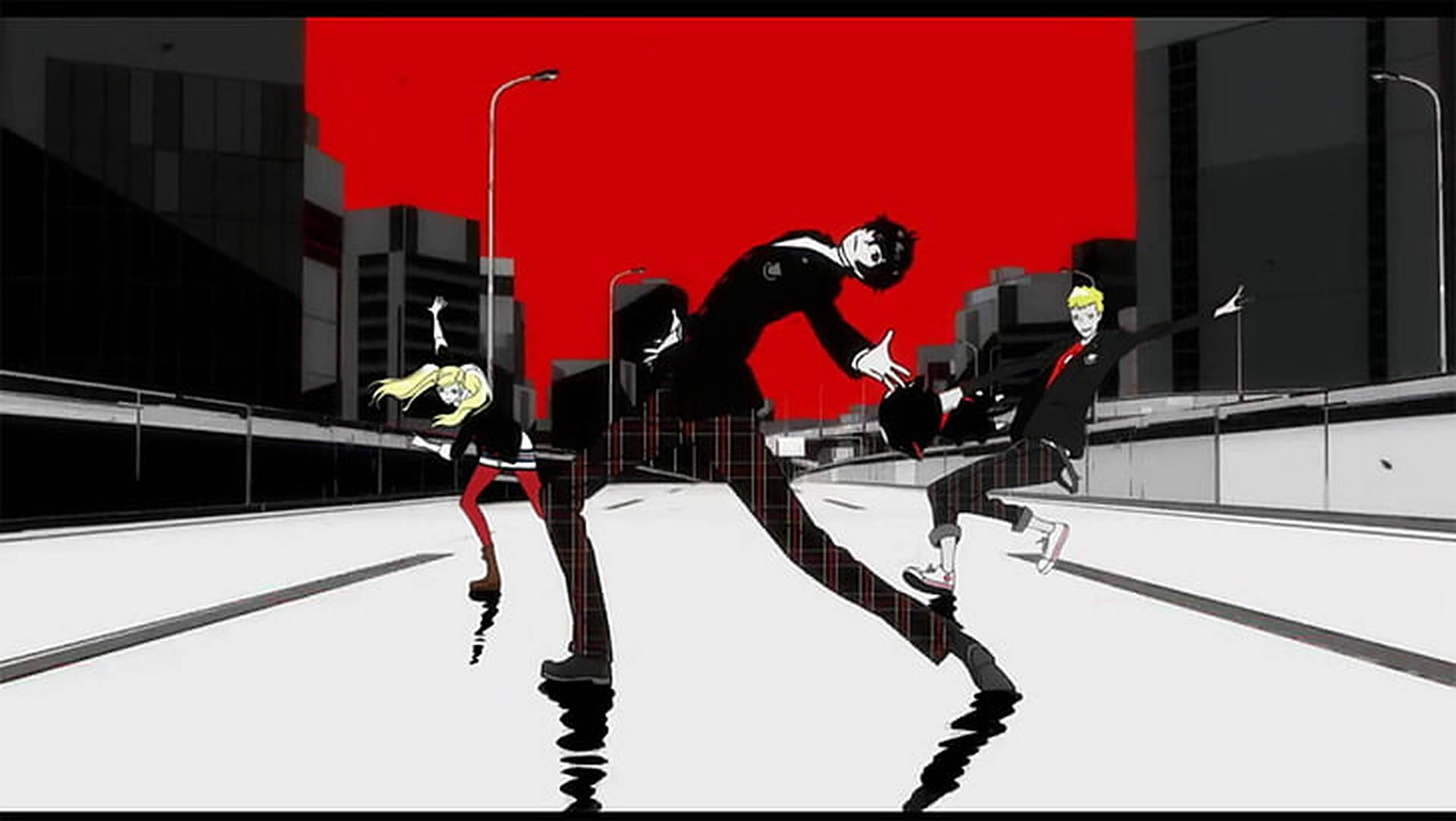 Jagrekommenderar Persona 5 Anime Dance Som Mobil- Eller Dator-bakgrundsbild. Wallpaper