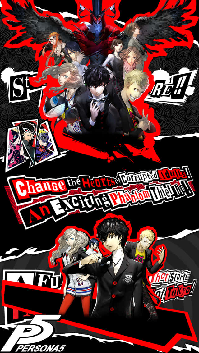 Keep track of your progress on Persona 5 with your Iphone Wallpaper