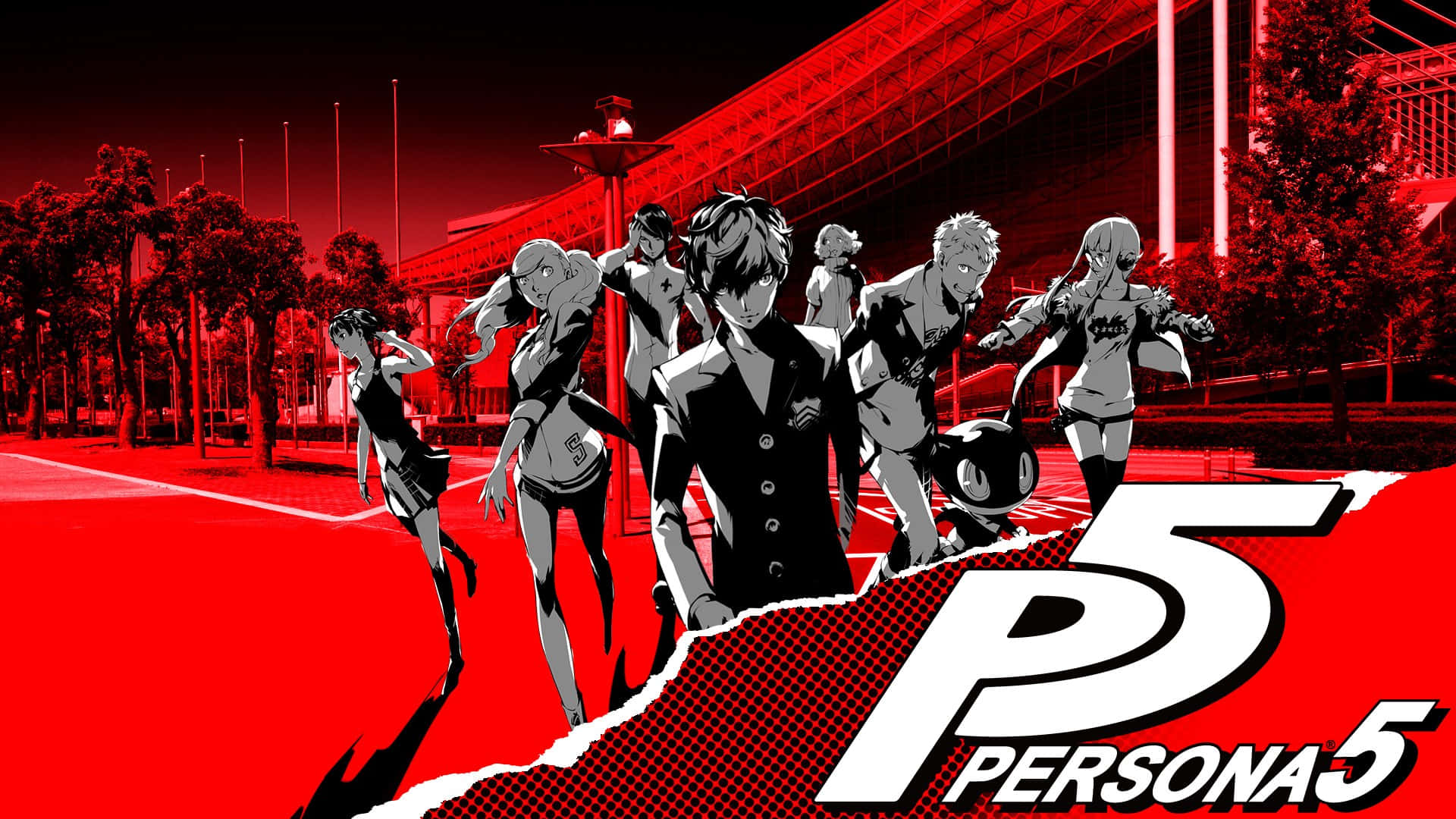 Official logo of the critically-acclaimed video game "Persona 5" Wallpaper