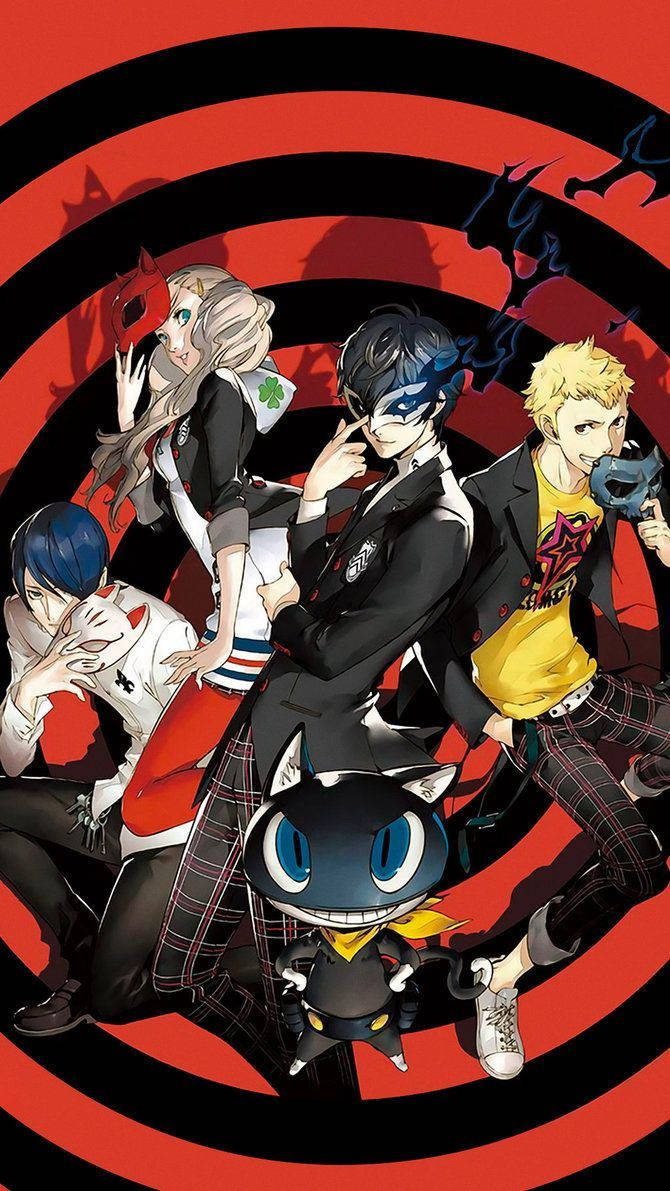 Dive into a mysterious world with the main cast of Persona 5 Wallpaper