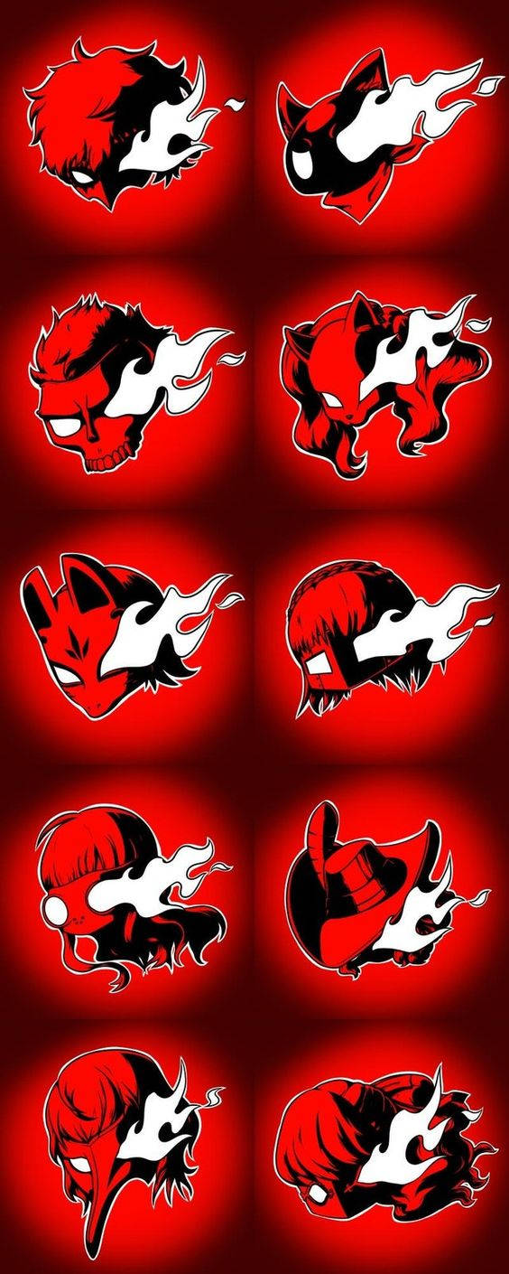 Personas Logo Persona 5 Phone Wallpaper