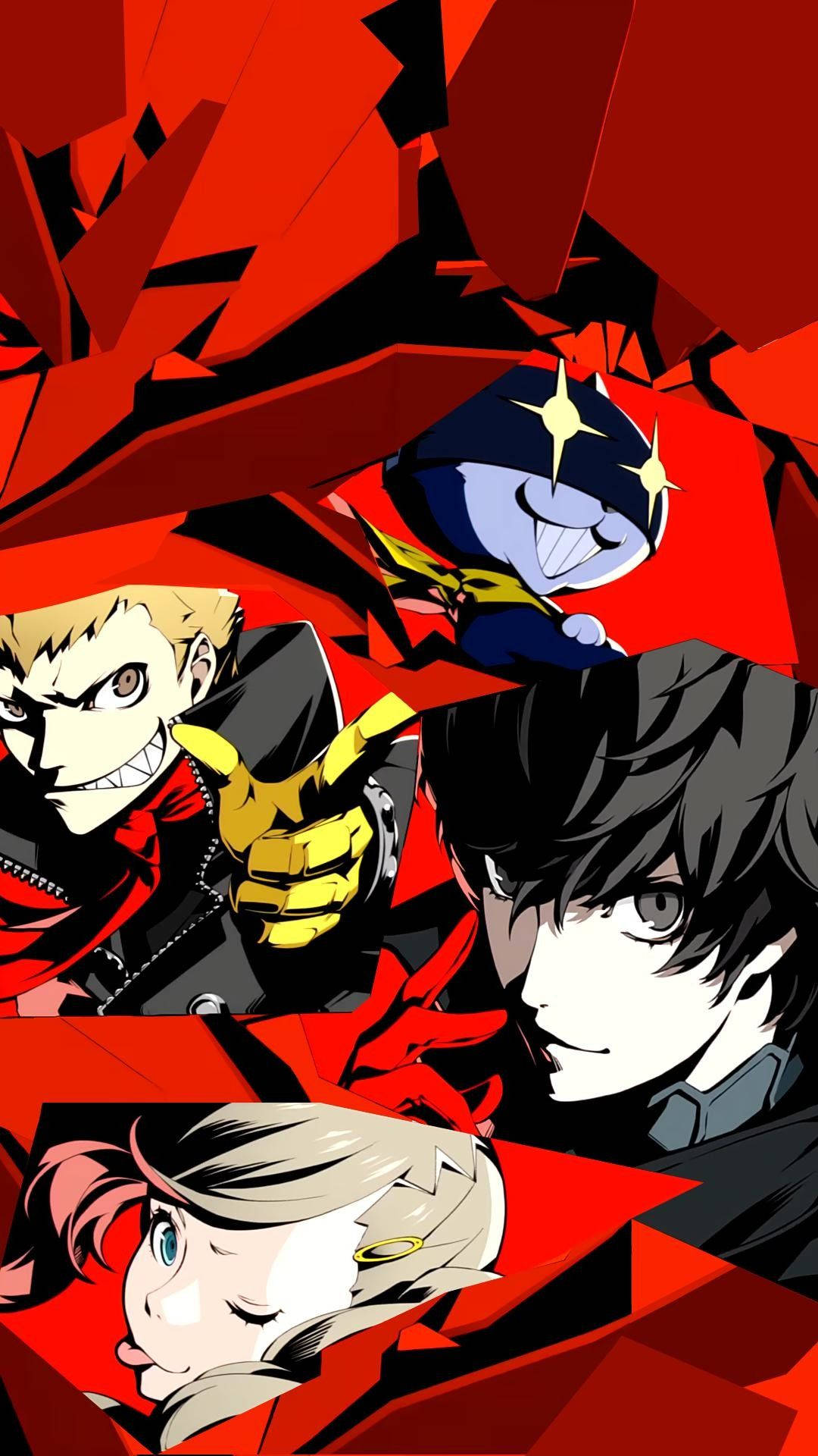 Characters Collage Persona 5 Phone Wallpaper