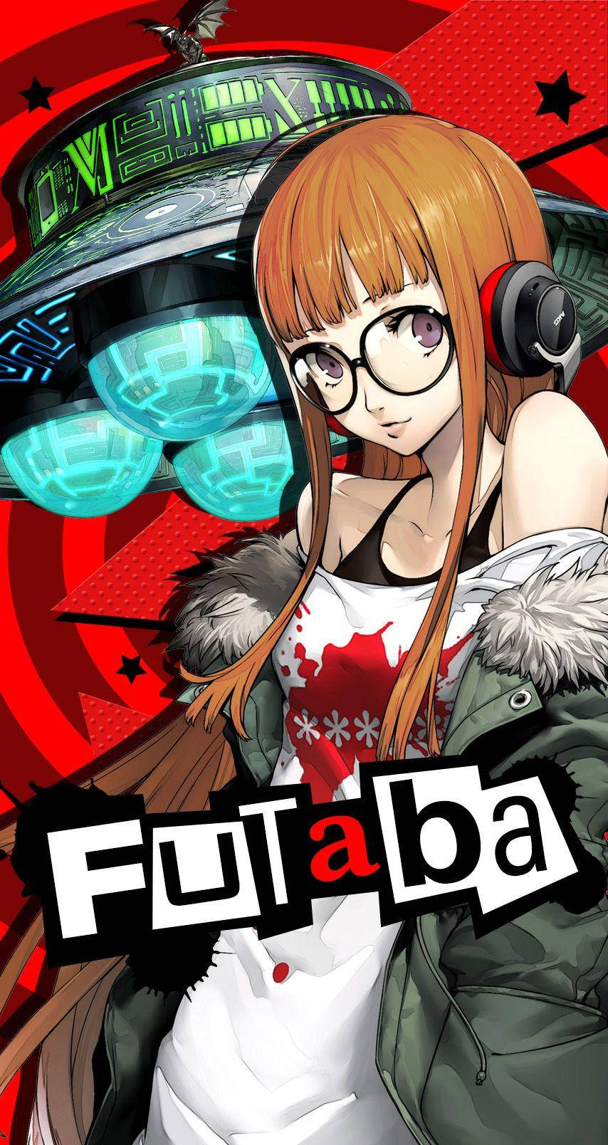 Futaba With Name On Persona 5 Phone Wallpaper